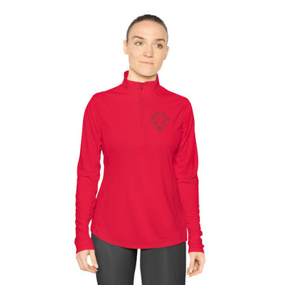 Ladies Quarter-Zip Pullover Double Logo