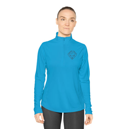 Ladies Quarter-Zip Pullover Double Logo