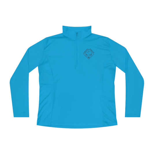 Ladies Quarter-Zip Pullover Double Logo