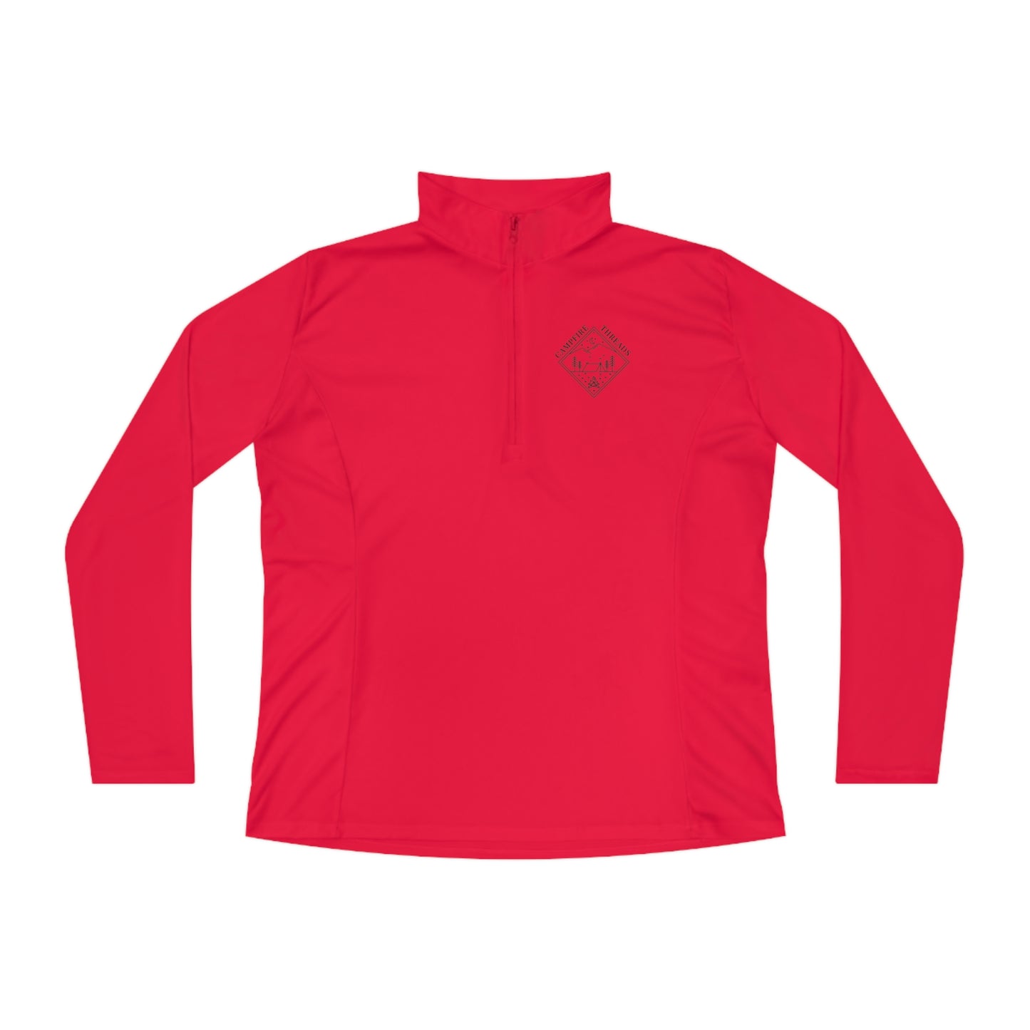 Ladies Quarter-Zip Pullover Double Logo