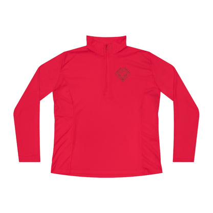 Ladies Quarter-Zip Pullover Double Logo