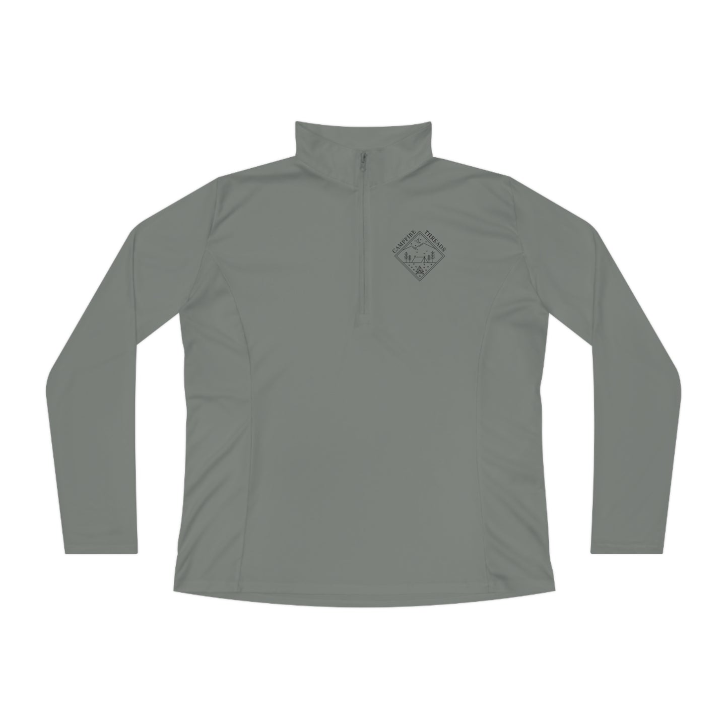 Ladies Quarter-Zip Pullover Double Logo