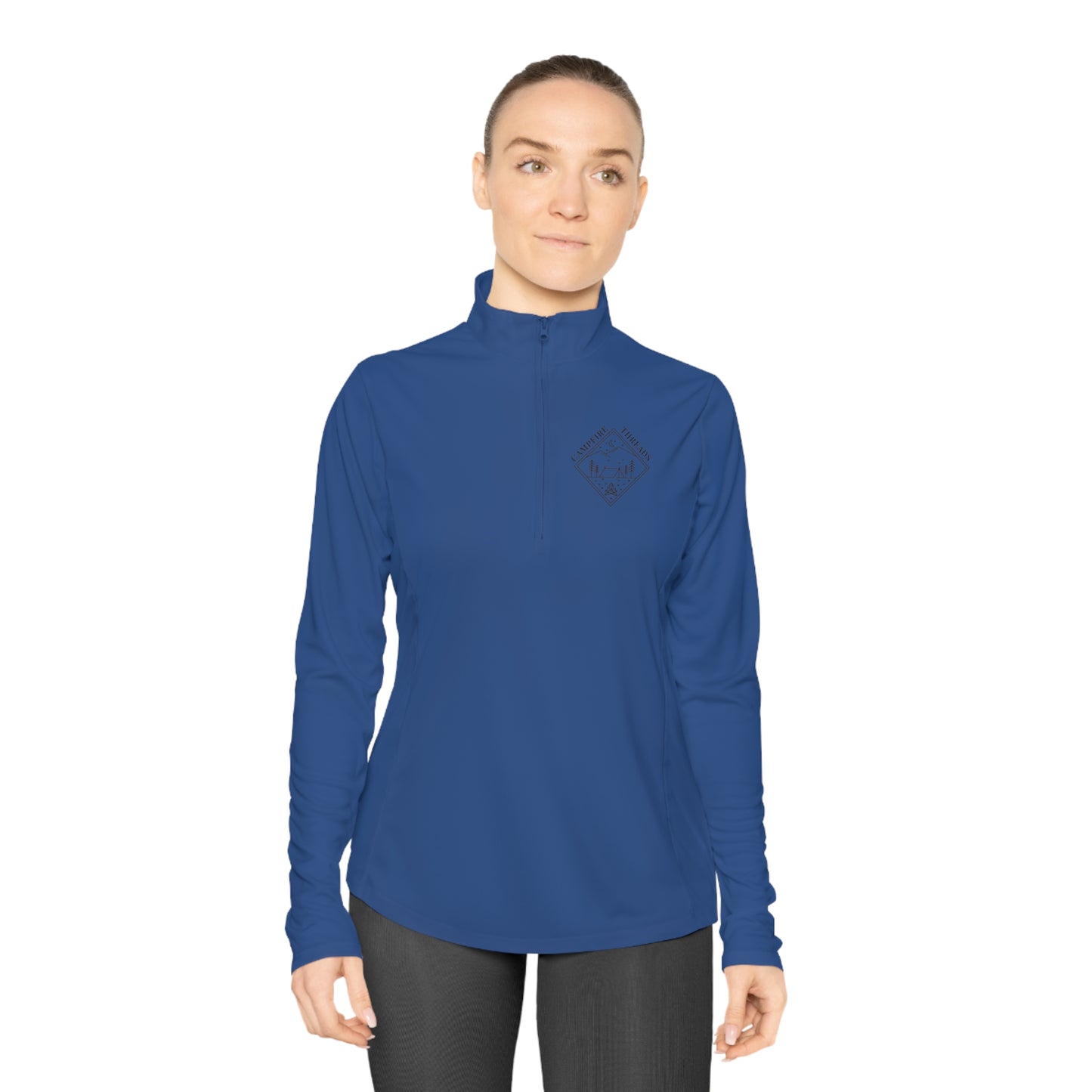 Ladies Quarter-Zip Pullover Double Logo