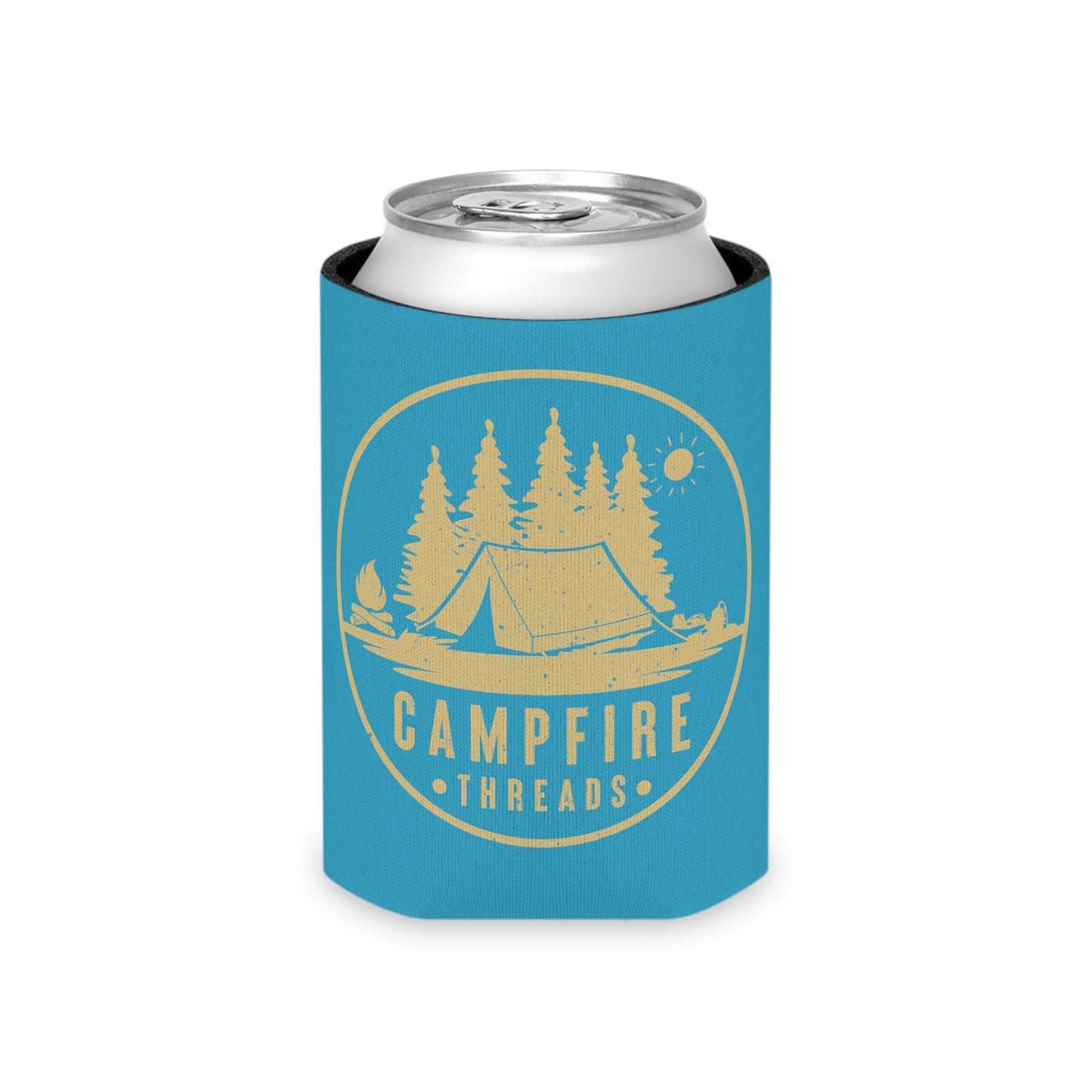 Turquoise Campfire Threads Can Cooler