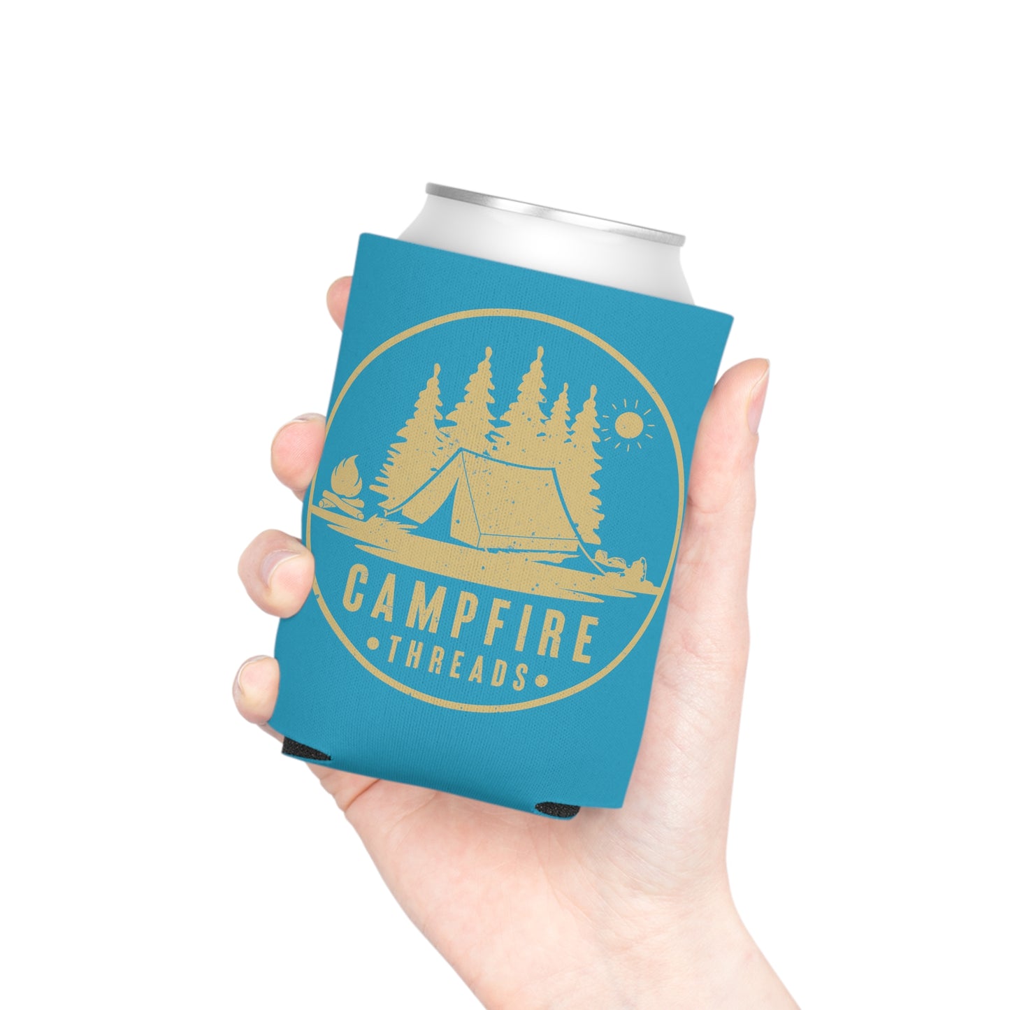 Turquoise Campfire Threads Can Cooler